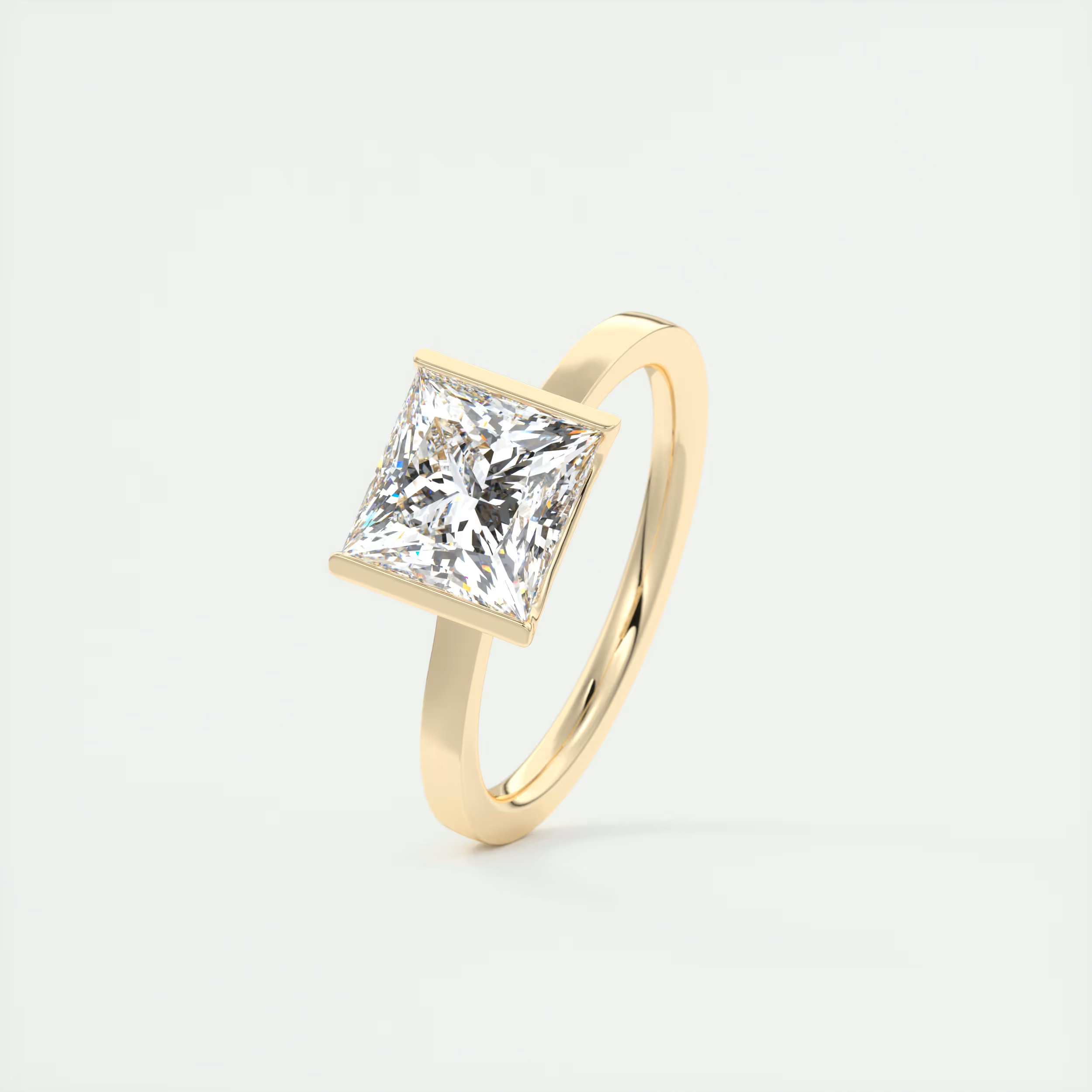 Geometry 2 Carat Princess Cut Diamond Ring