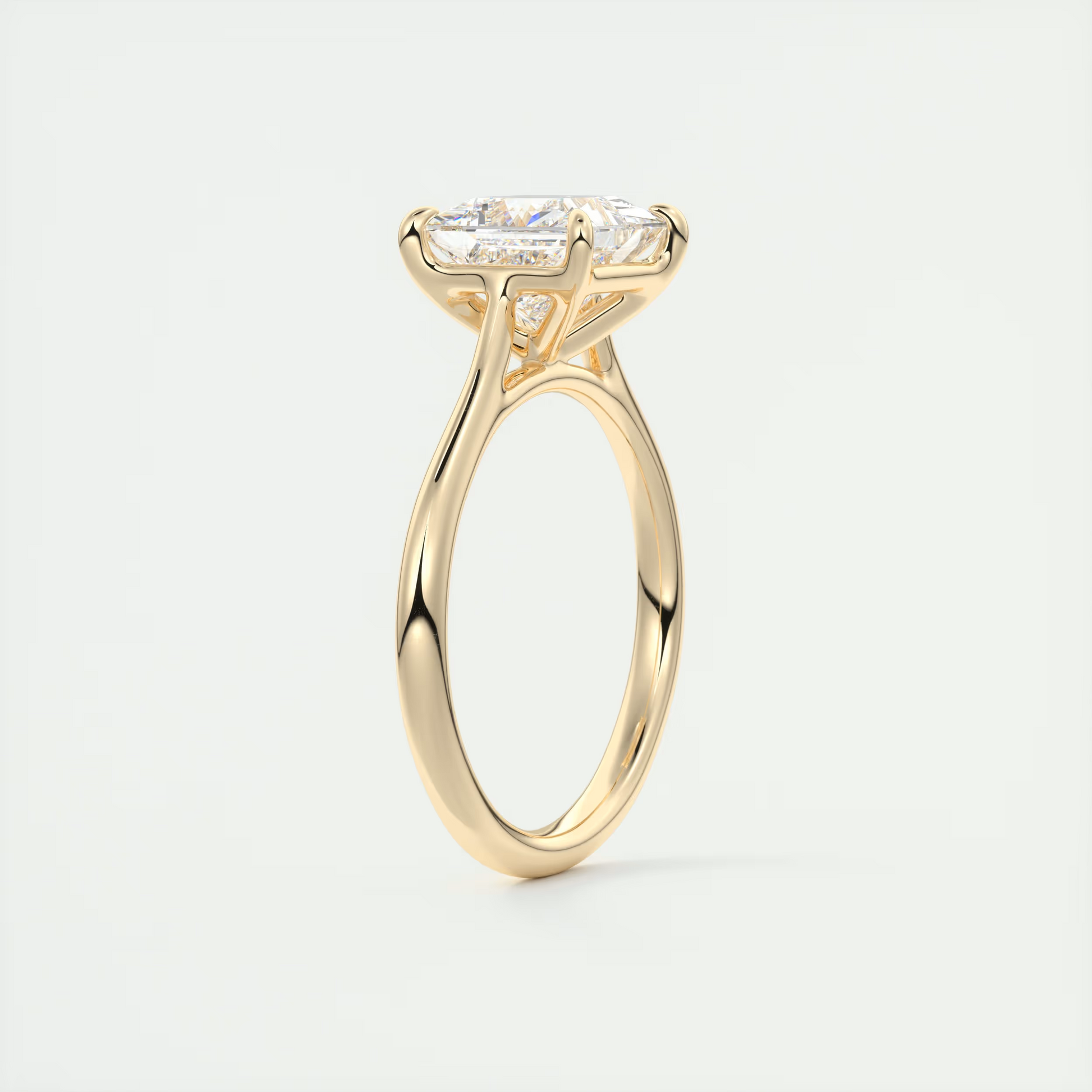 2 Carat Princess Flush Stacking 1.8mm Solitaire
