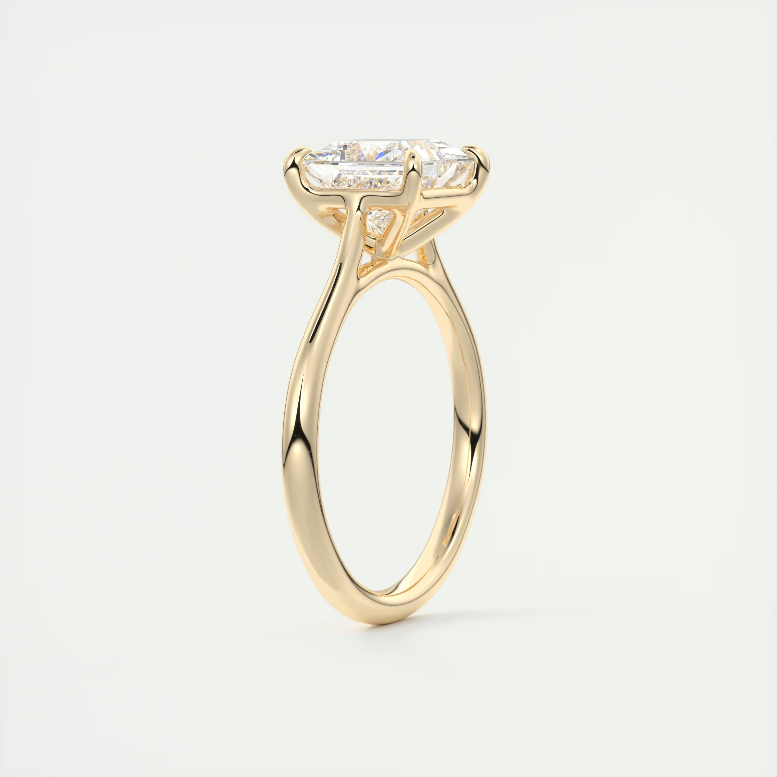 2 Carat Princess Flush Stacking 1.8mm Solitaire