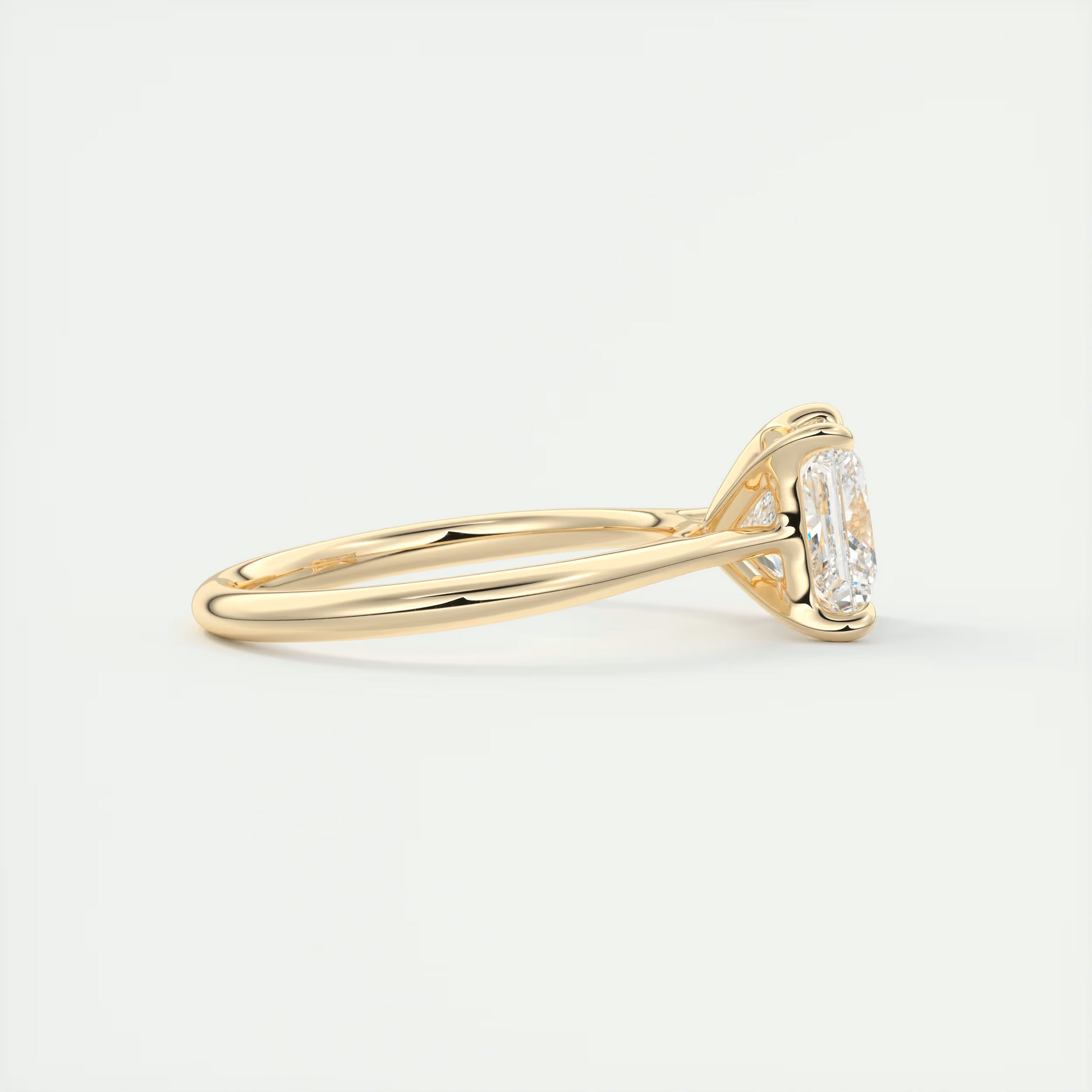 2 Carat Princess Flush Stacking 1.8mm Solitaire