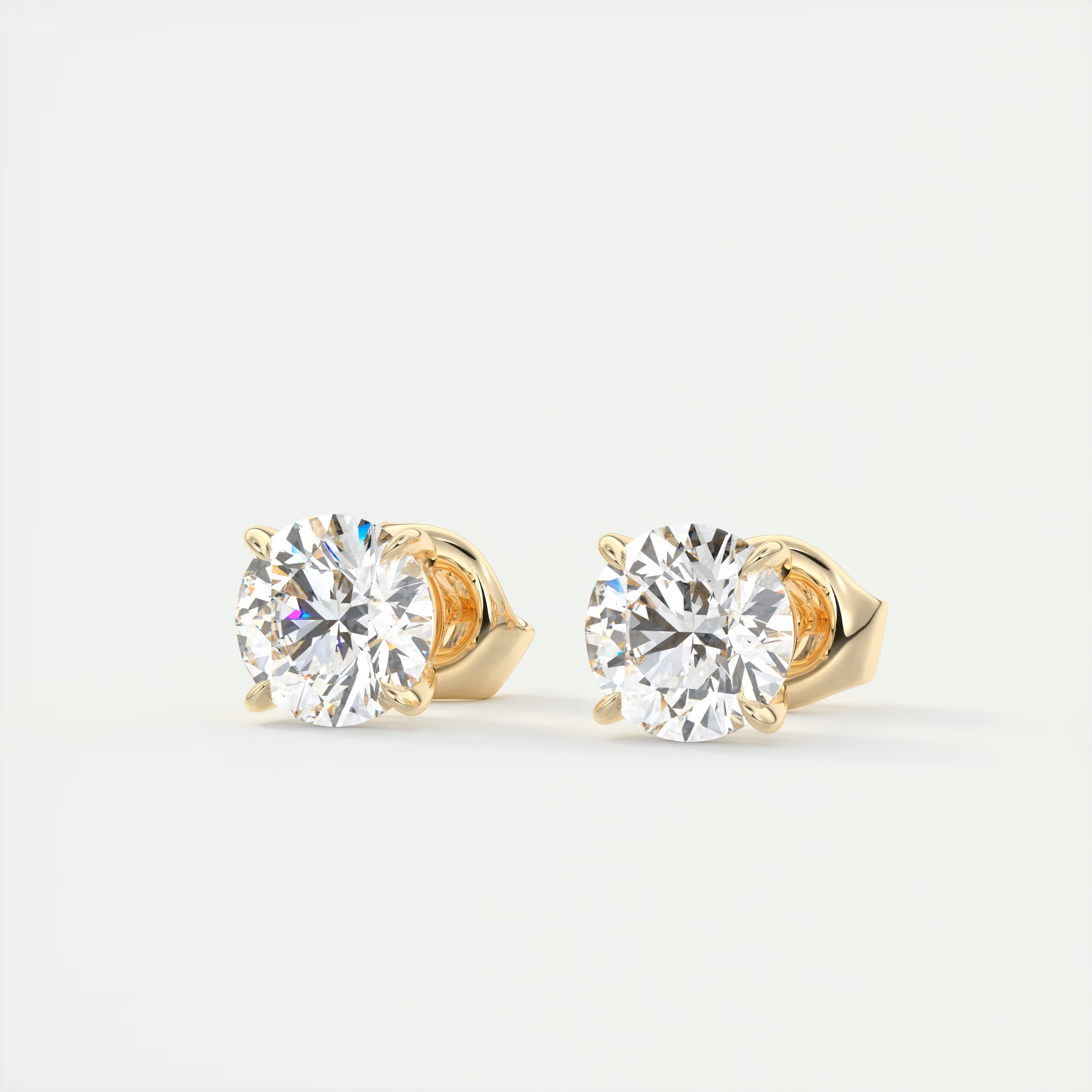 2 ct Round Diamond Studs