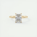 2 Carat Flush Radiant Stacking Low Profile Solitaire