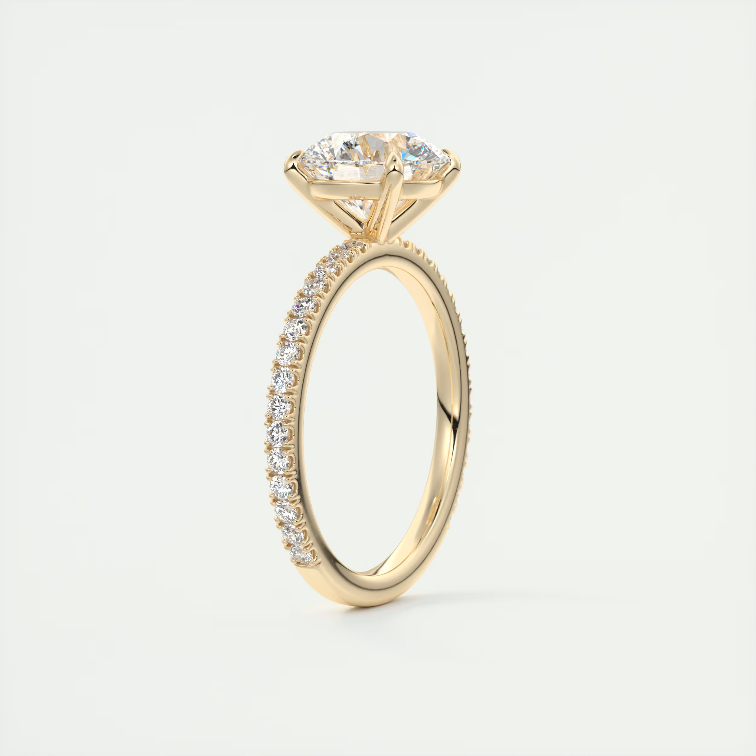 2 Carat Round Solitaire Pavé Setting