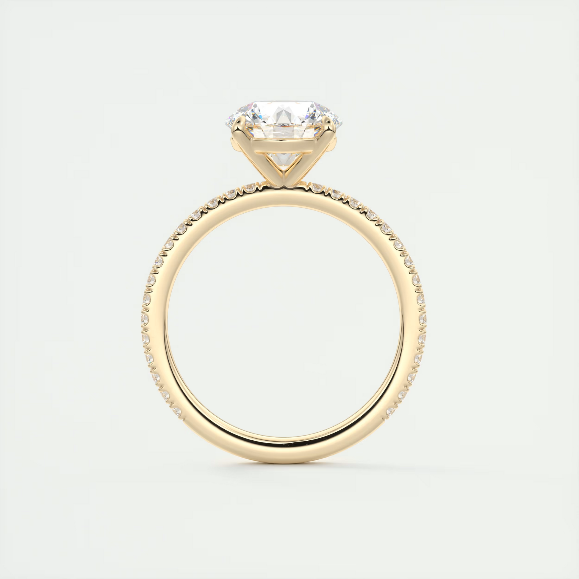 2 Carat Round Solitaire Pavé Setting