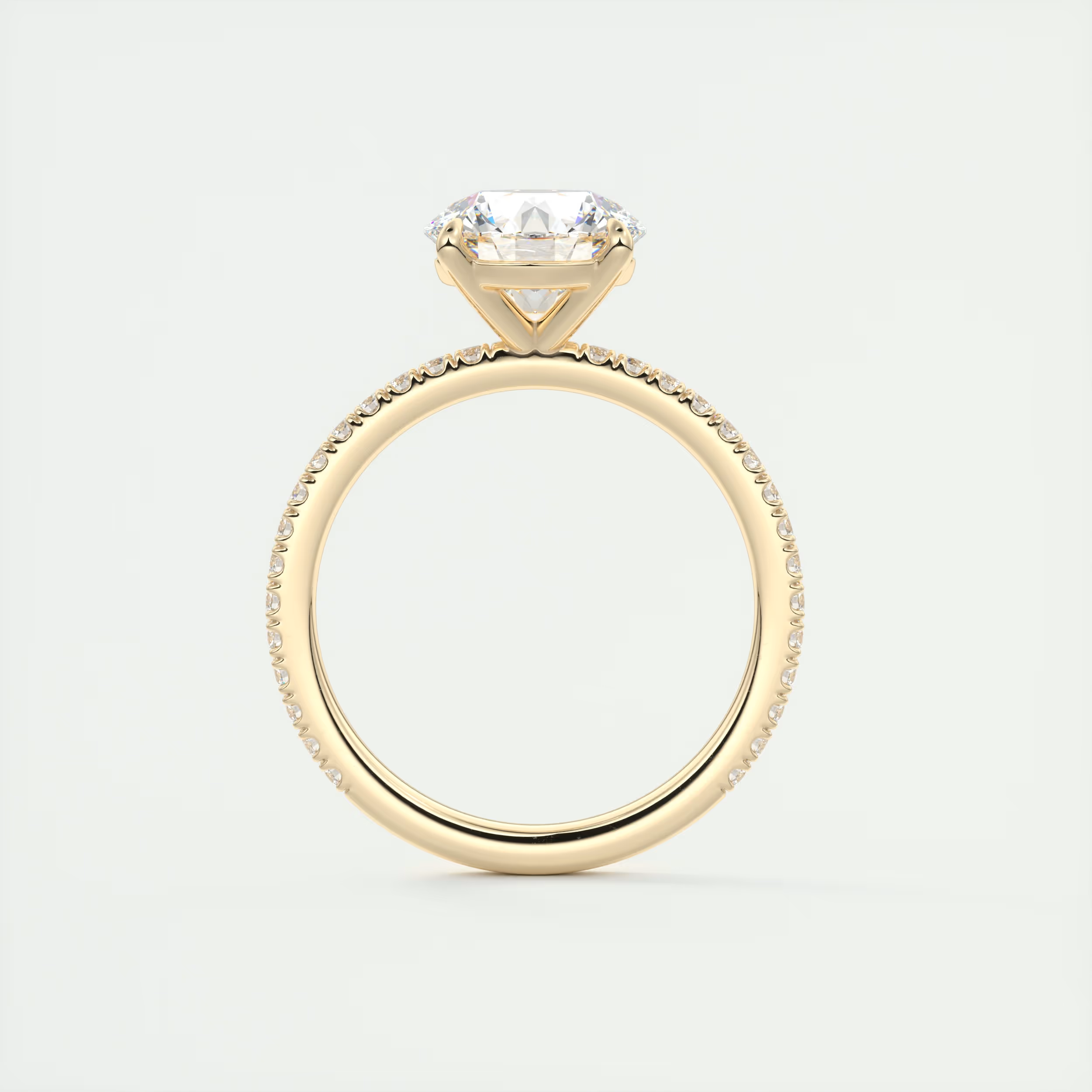 2 Carat Round Solitaire Pavé Setting