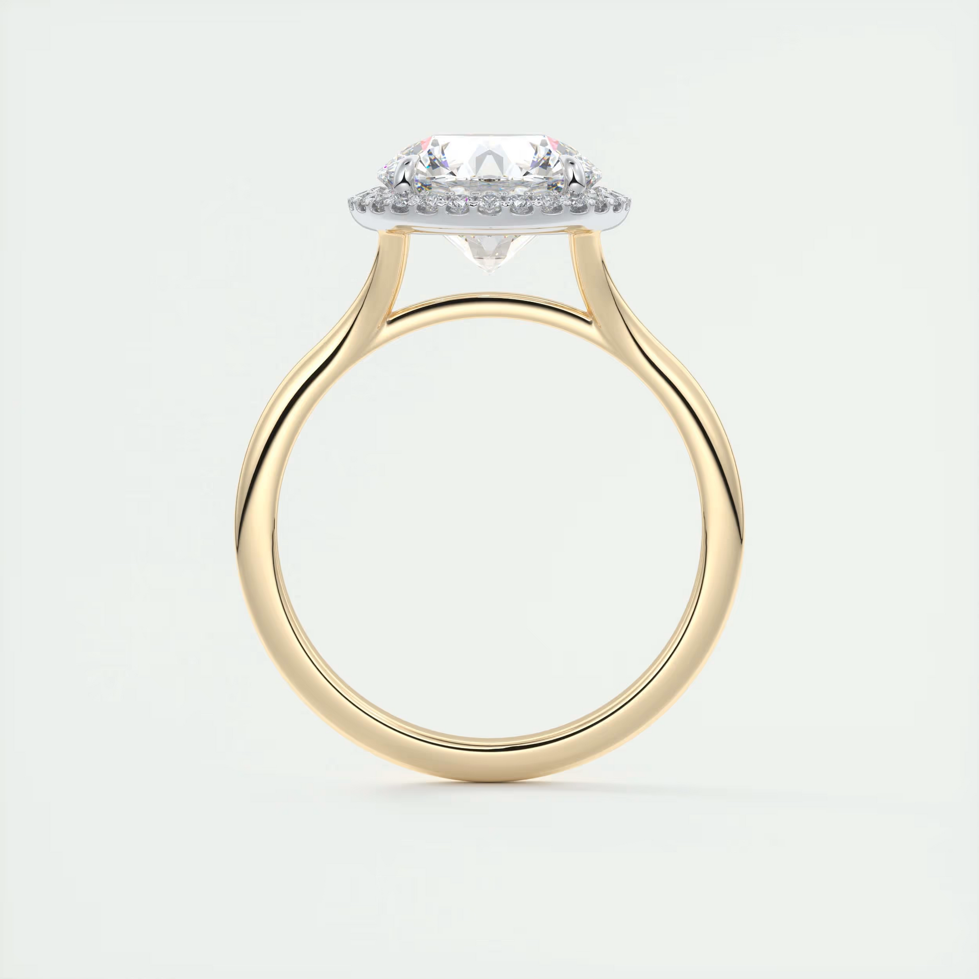 Vintage 2 Carat Round Center with French Set Halo