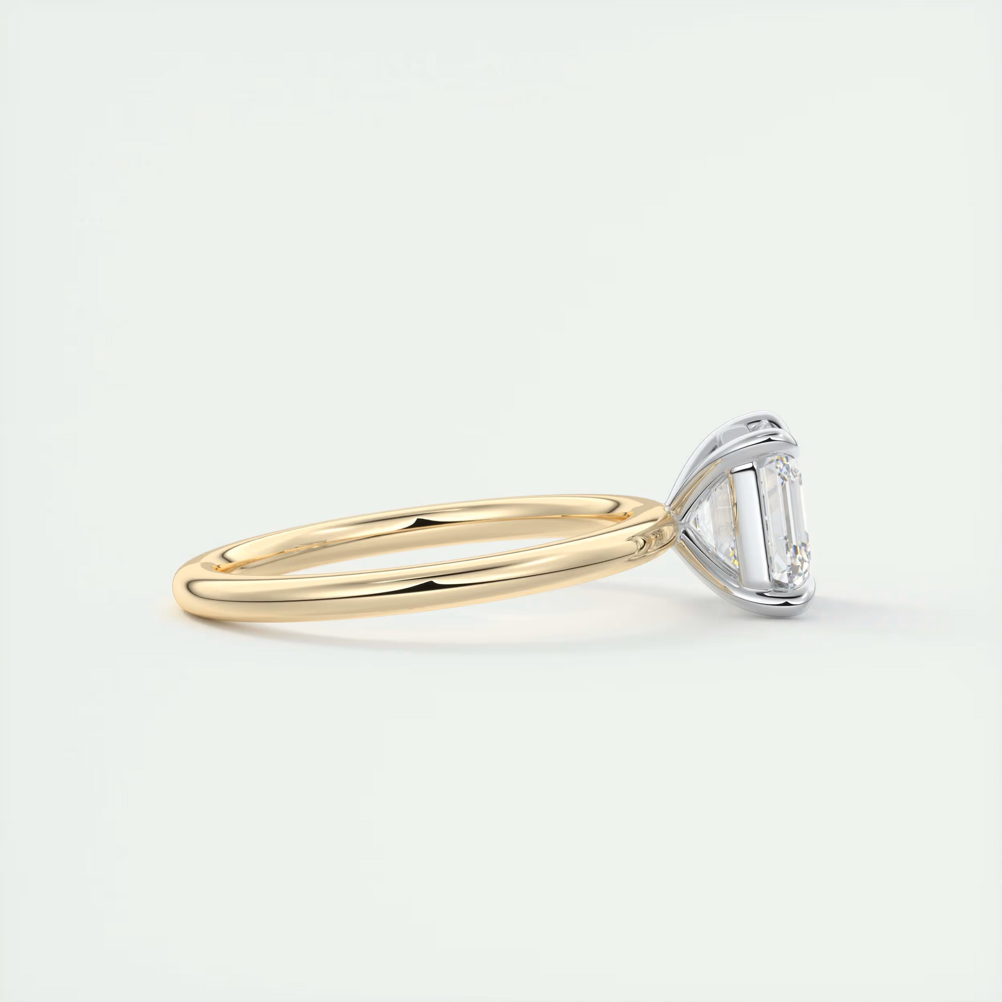 2 Carat Asscher Solitaire Ring with Platinum Prongs