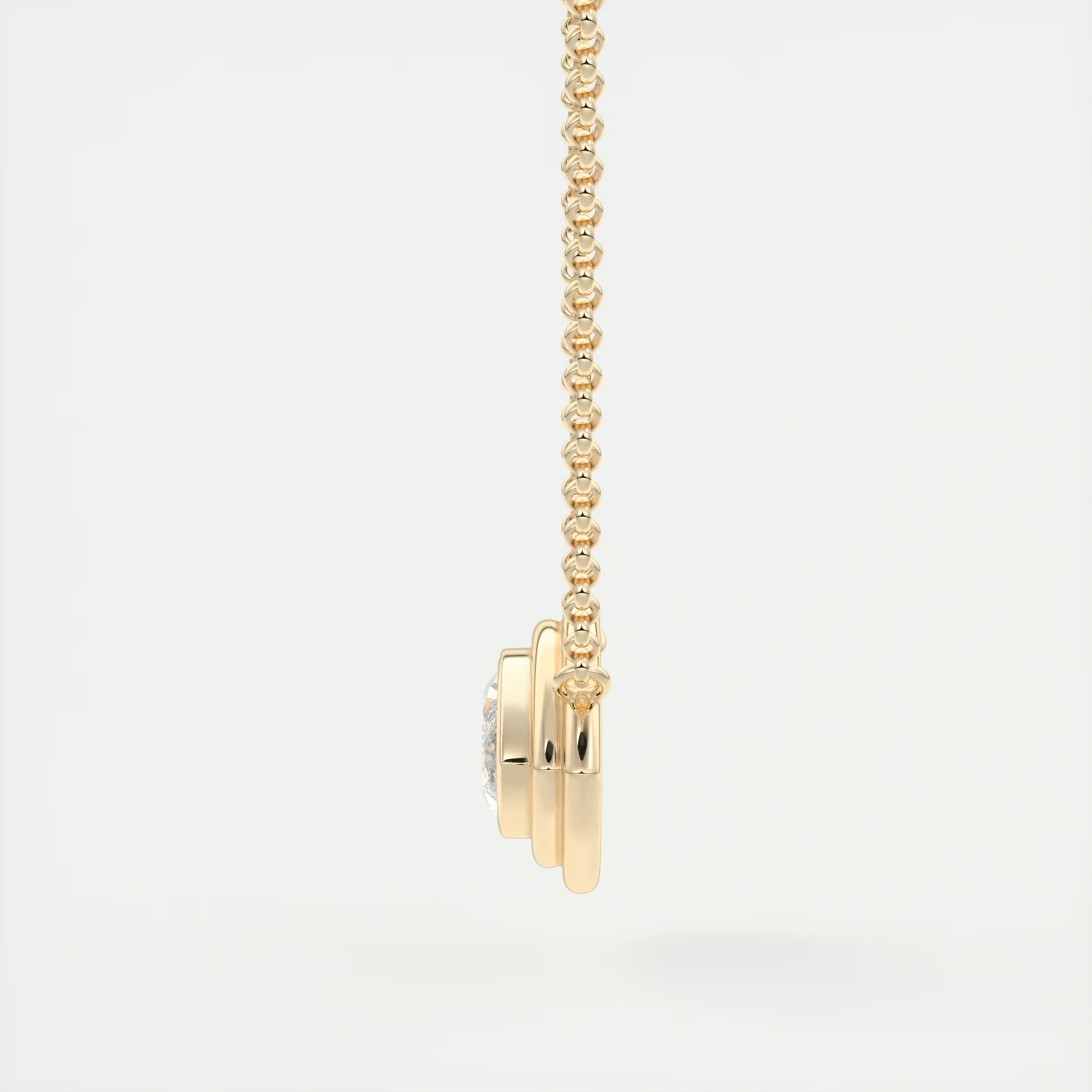 1.5 ct Marquise Bezel Set Pendant Necklace