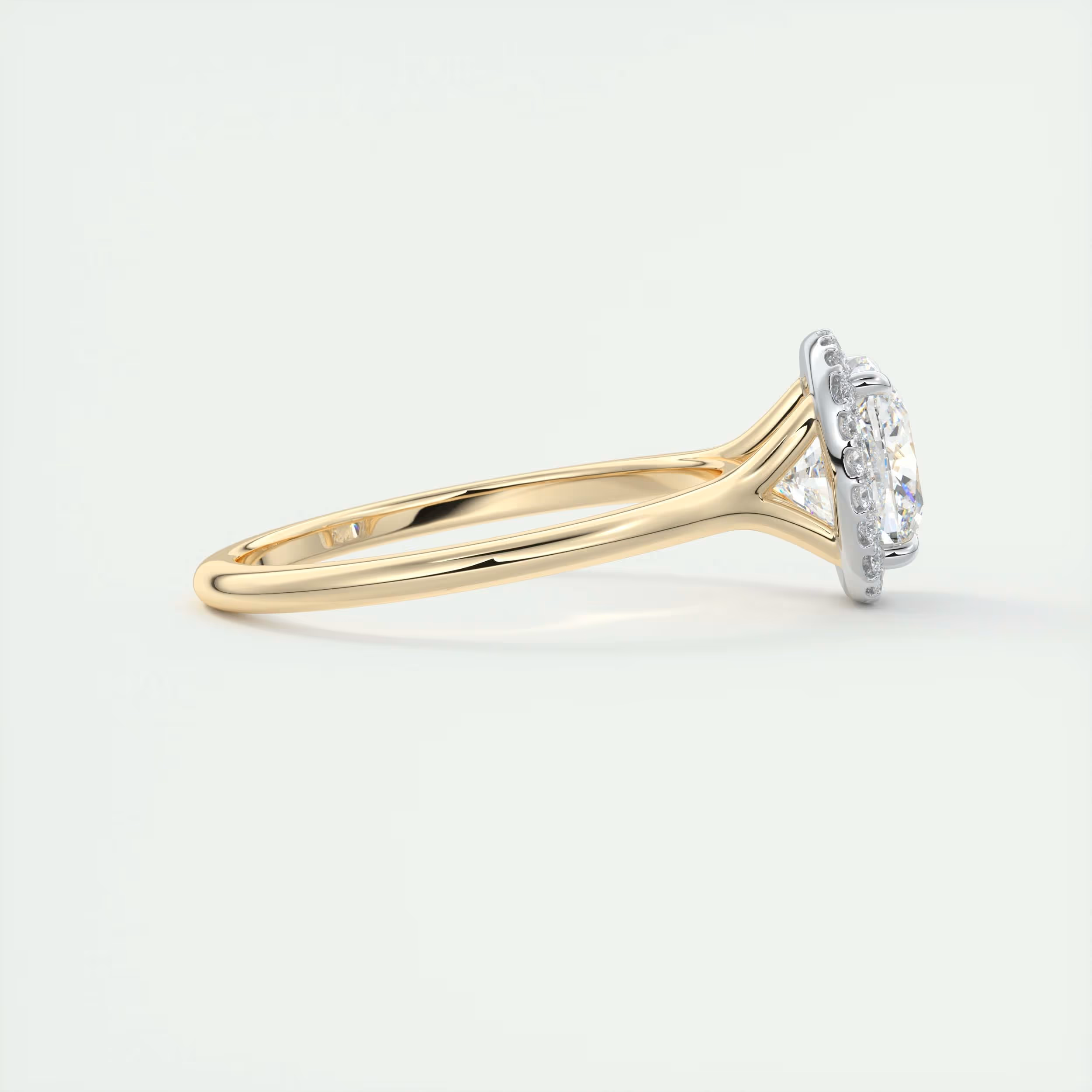 Clean Lines 2 Carat Cushion Center with French Set Halo