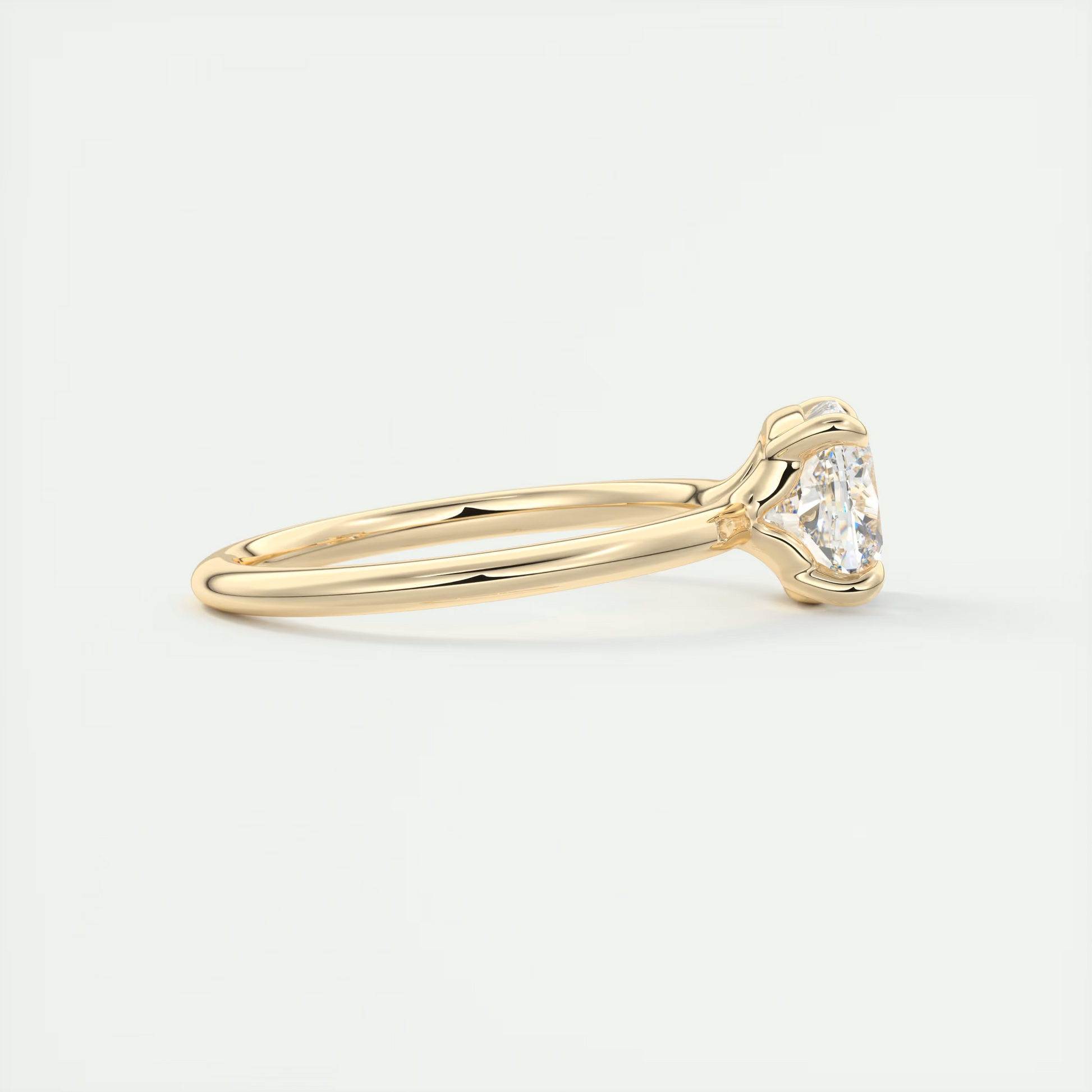 2 Carat Cushion Flush Stacking Low Profile Solitaire