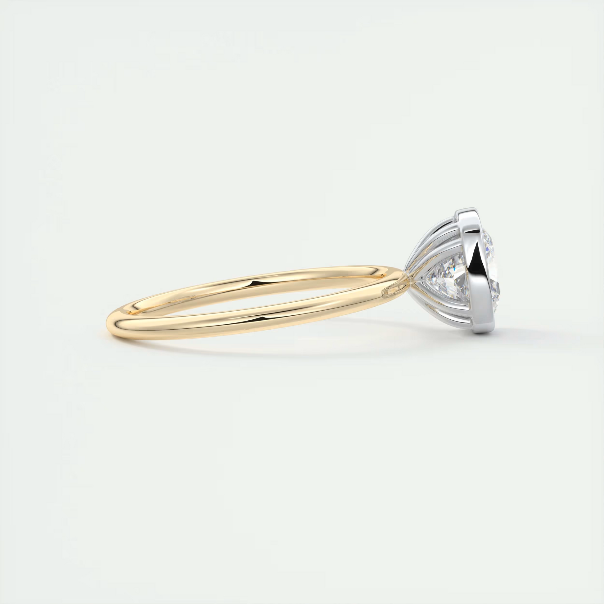 2 Carat Cushion Bezel Set Solitaire