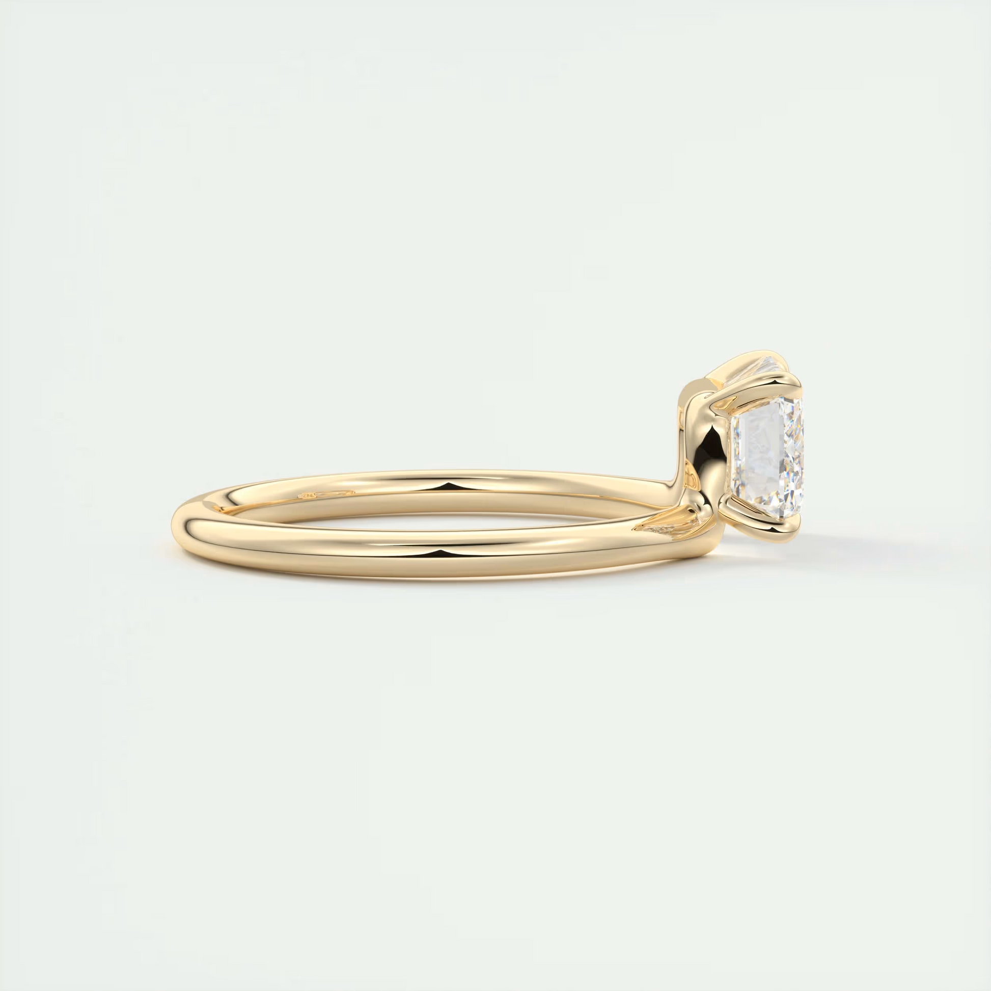 2 Carat East West Emerald Solitaire