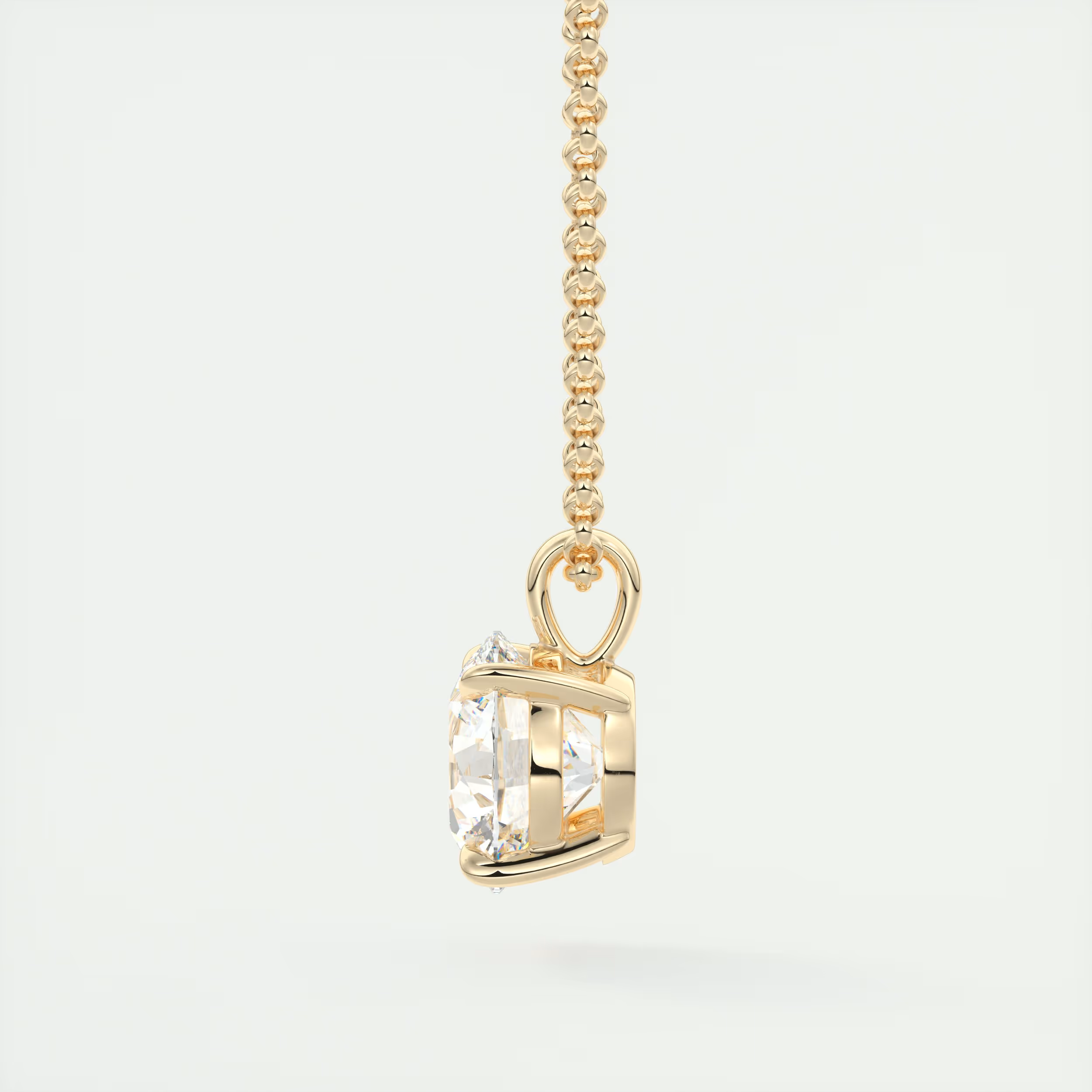 1.5 ct Round Prong Set Pendant Necklace