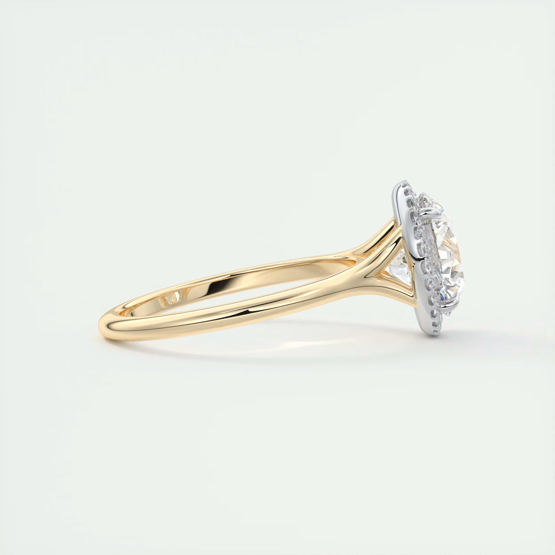 Vintage 2 Carat Round Center with French Set Halo