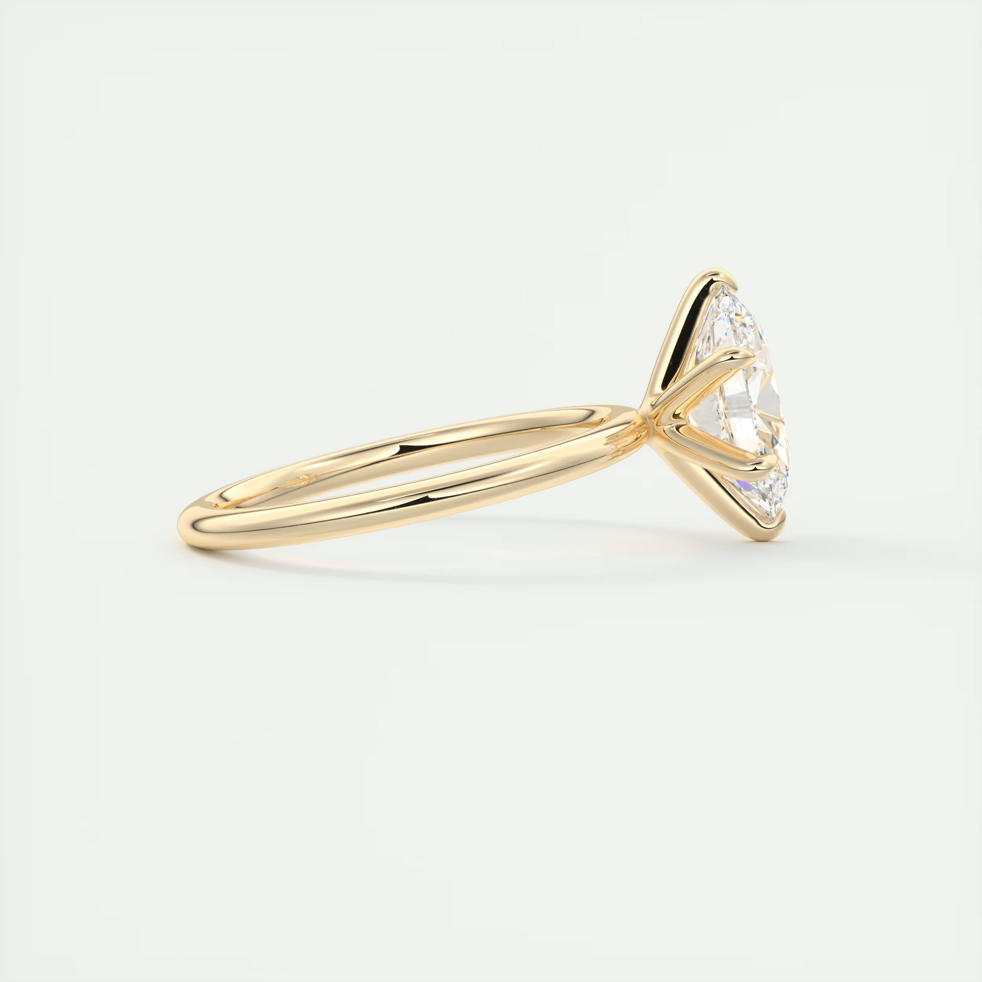 2 Carat Six Prong Oval Solitaire Setting