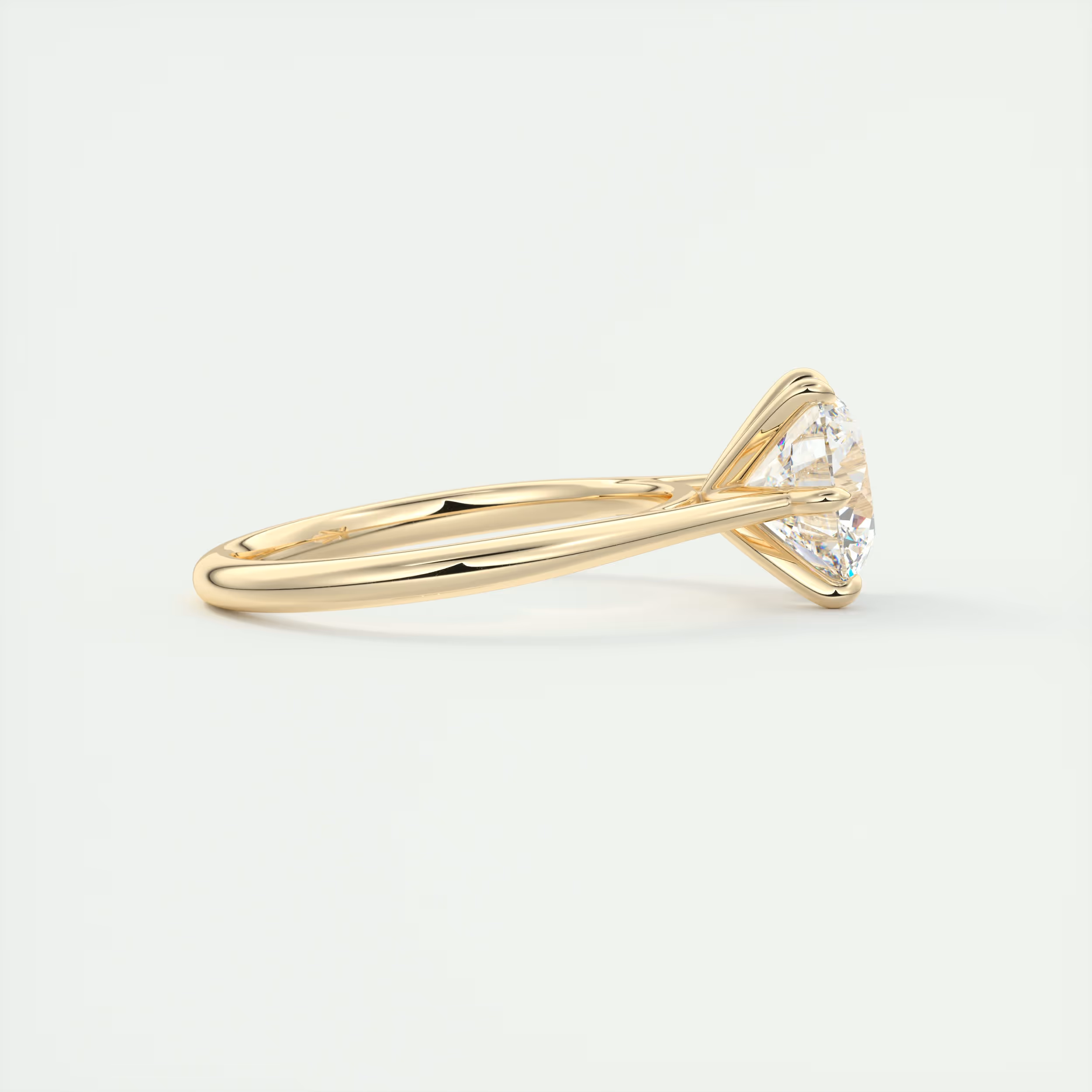 2 Carat Round Solitaire Cathedral Setting 2