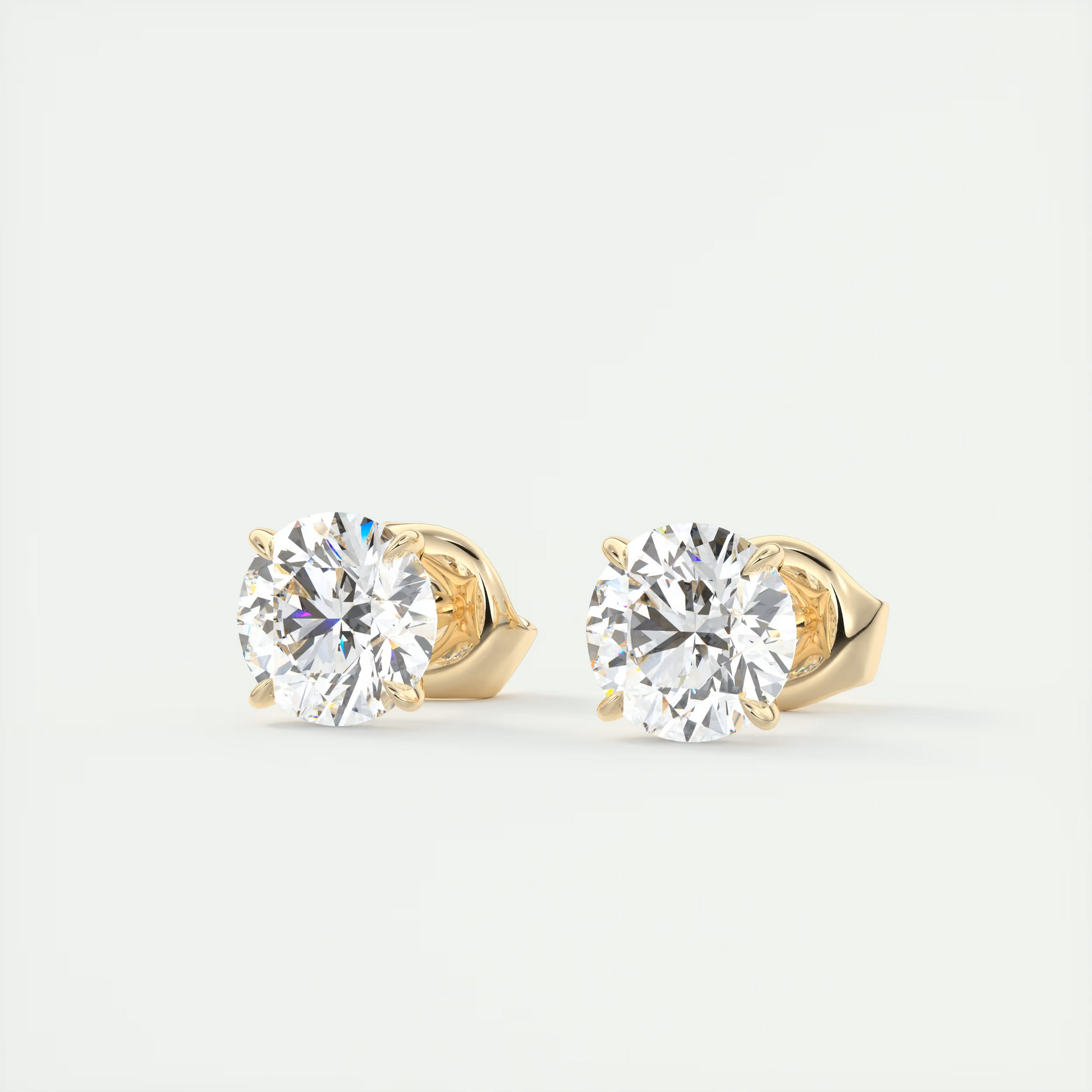 2 ct Round Diamond Studs 2