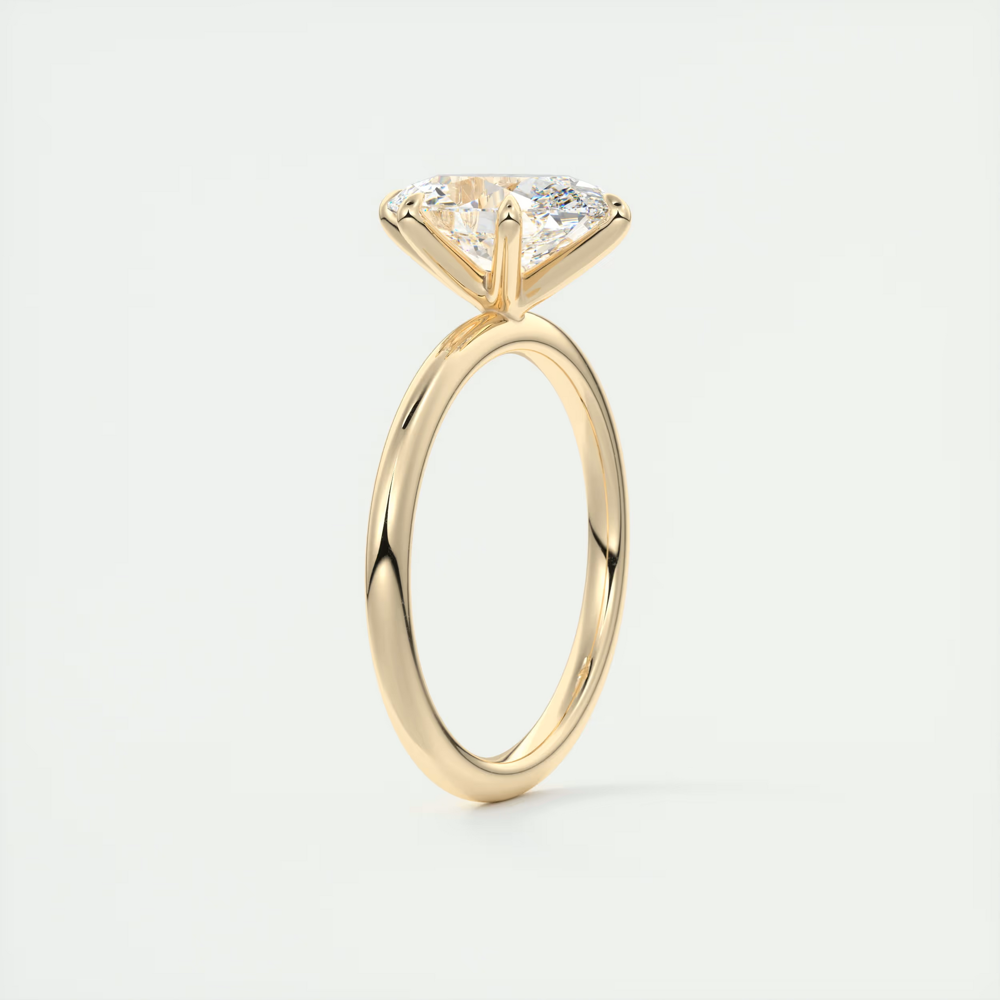 2 Carat Six Prong Oval Solitaire Setting