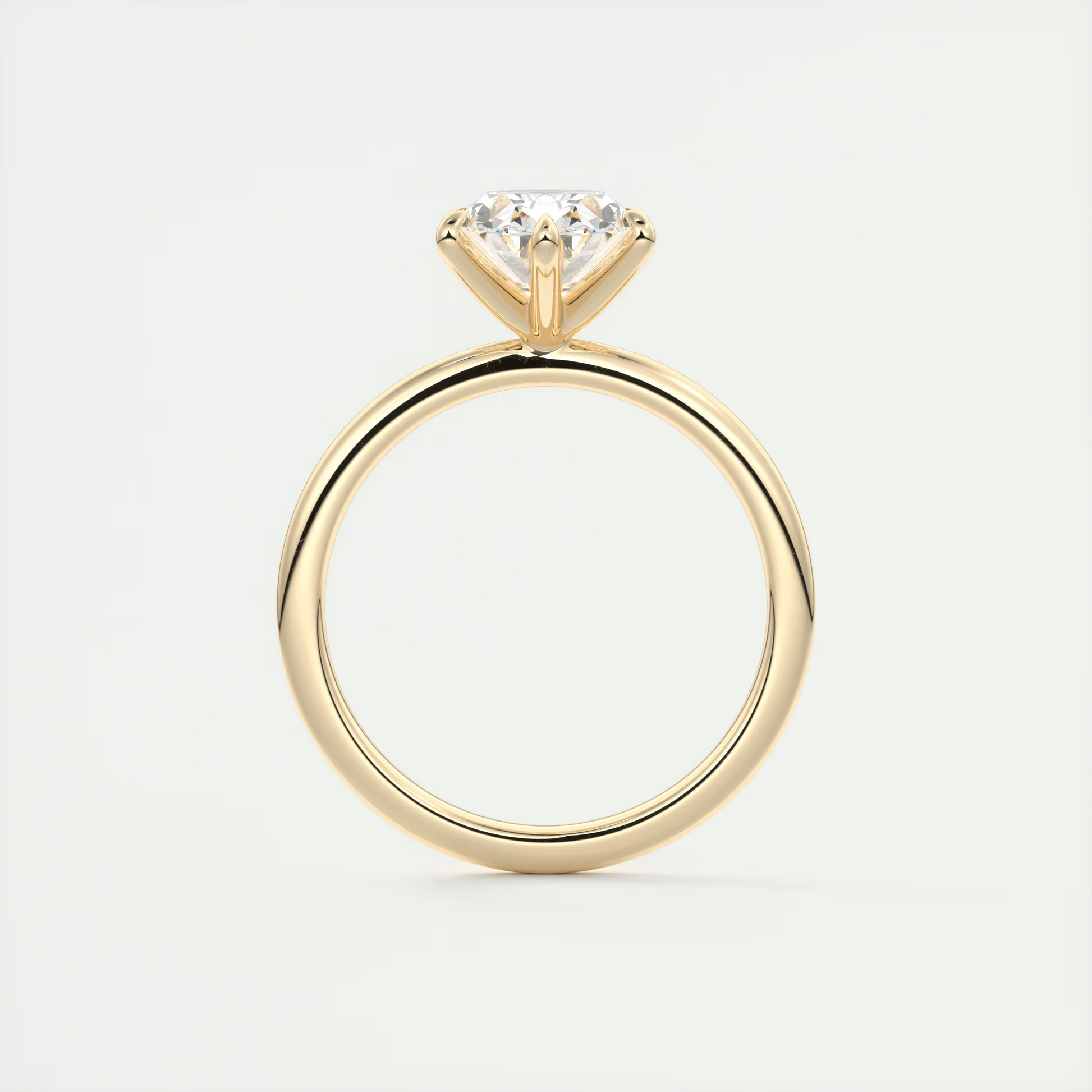 2 Carat Six Prong Oval Solitaire Setting