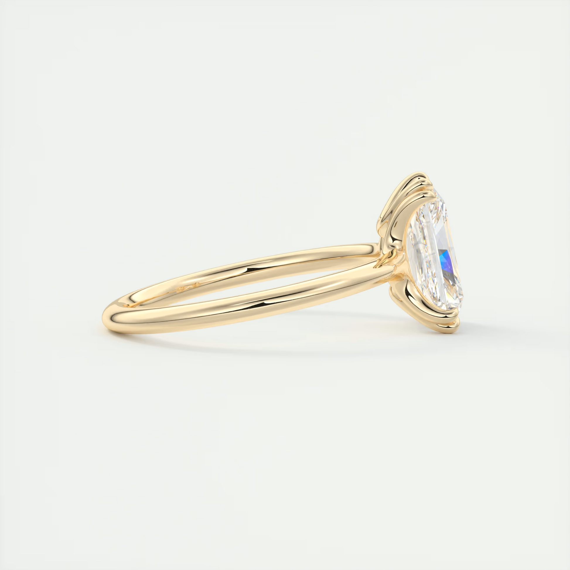 2 Carat Low Profile Radiant Solitaire