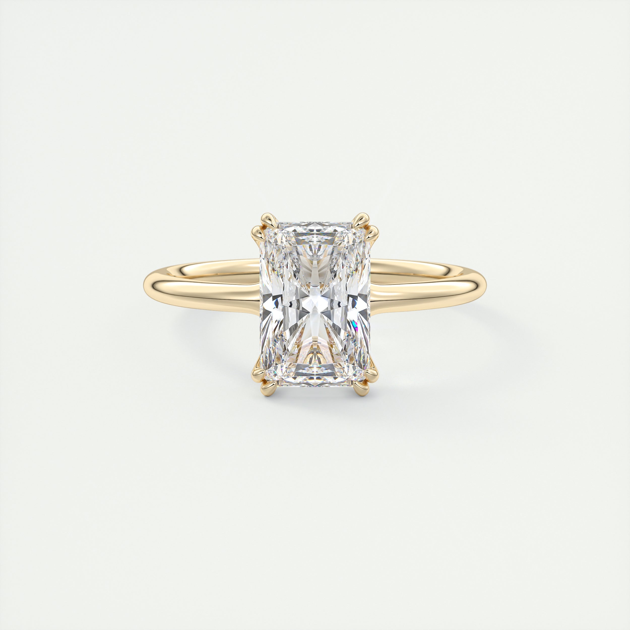 2 Carat Low Profile Radiant Solitaire