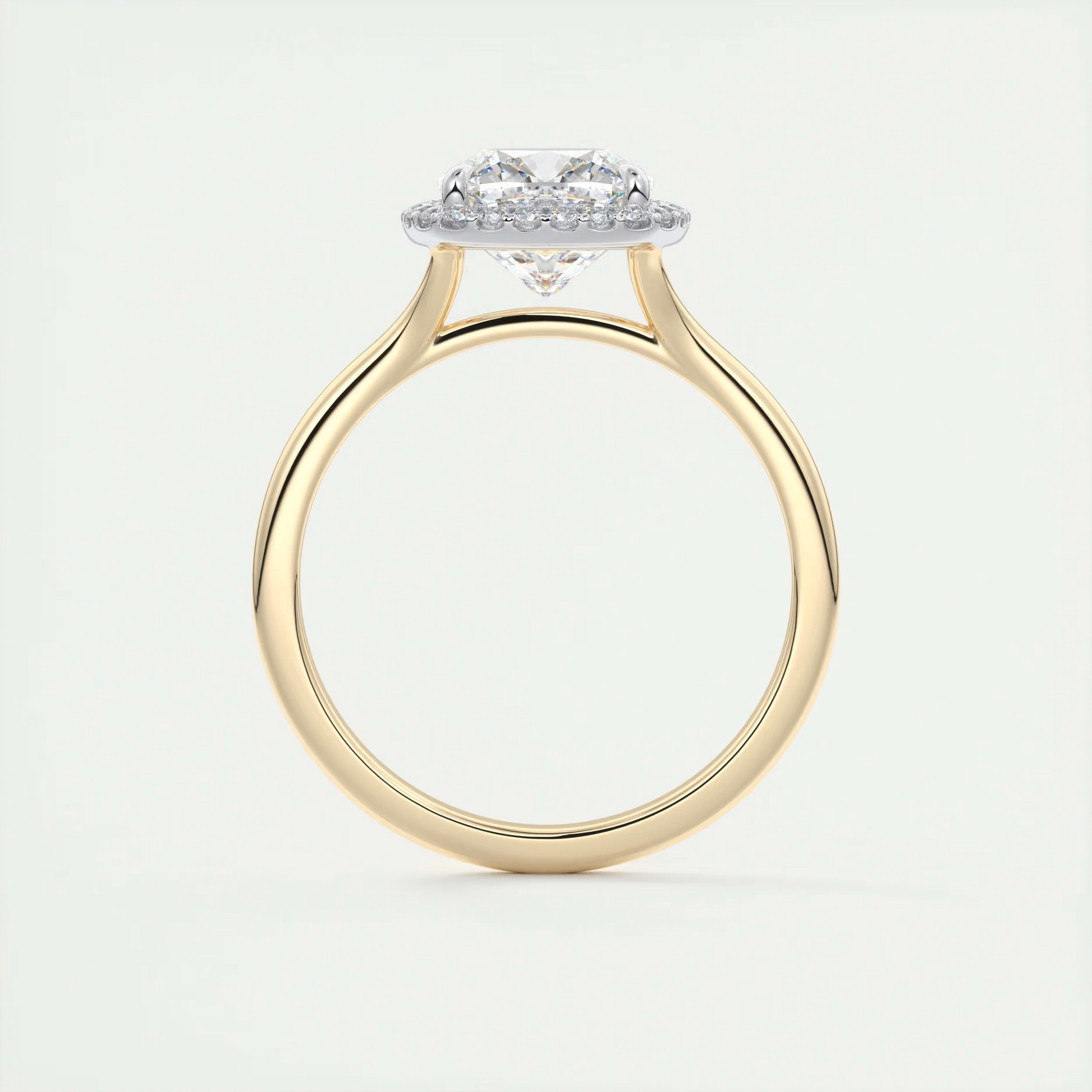 Clean Lines 2 Carat Cushion Center with French Set Halo