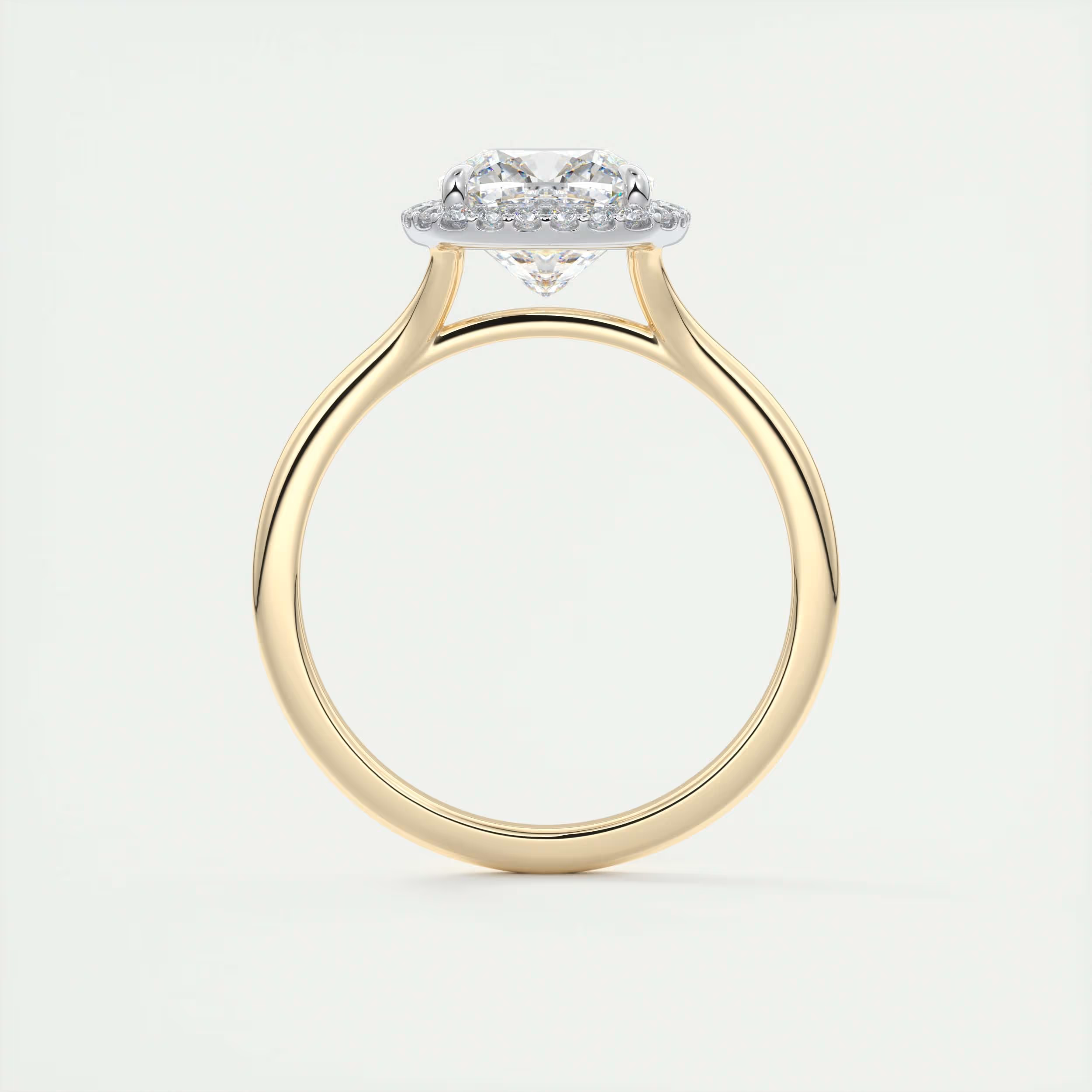 Clean Lines 2 Carat Cushion Center with French Set Halo