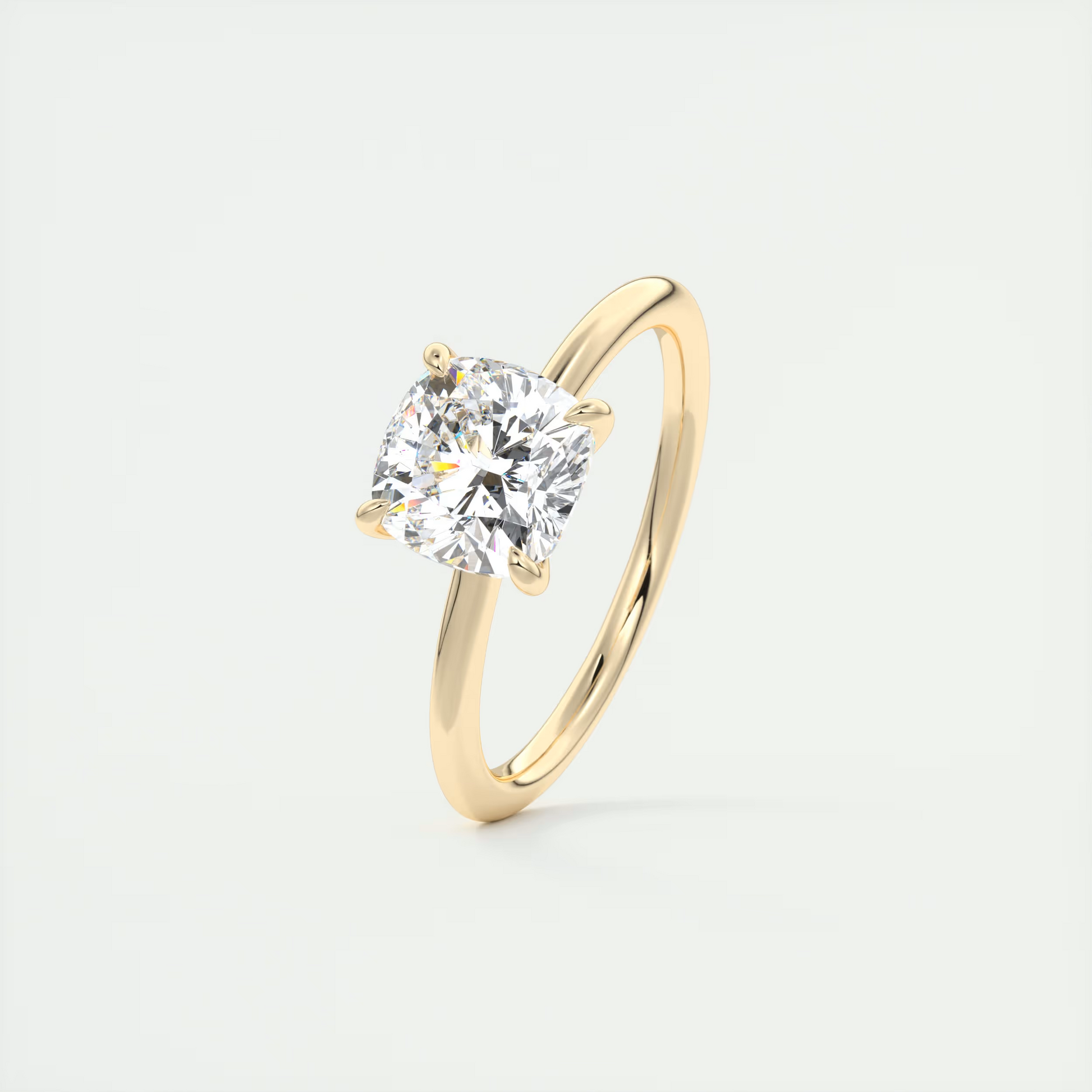 2 Carat Low Profile Cushion Solitaire