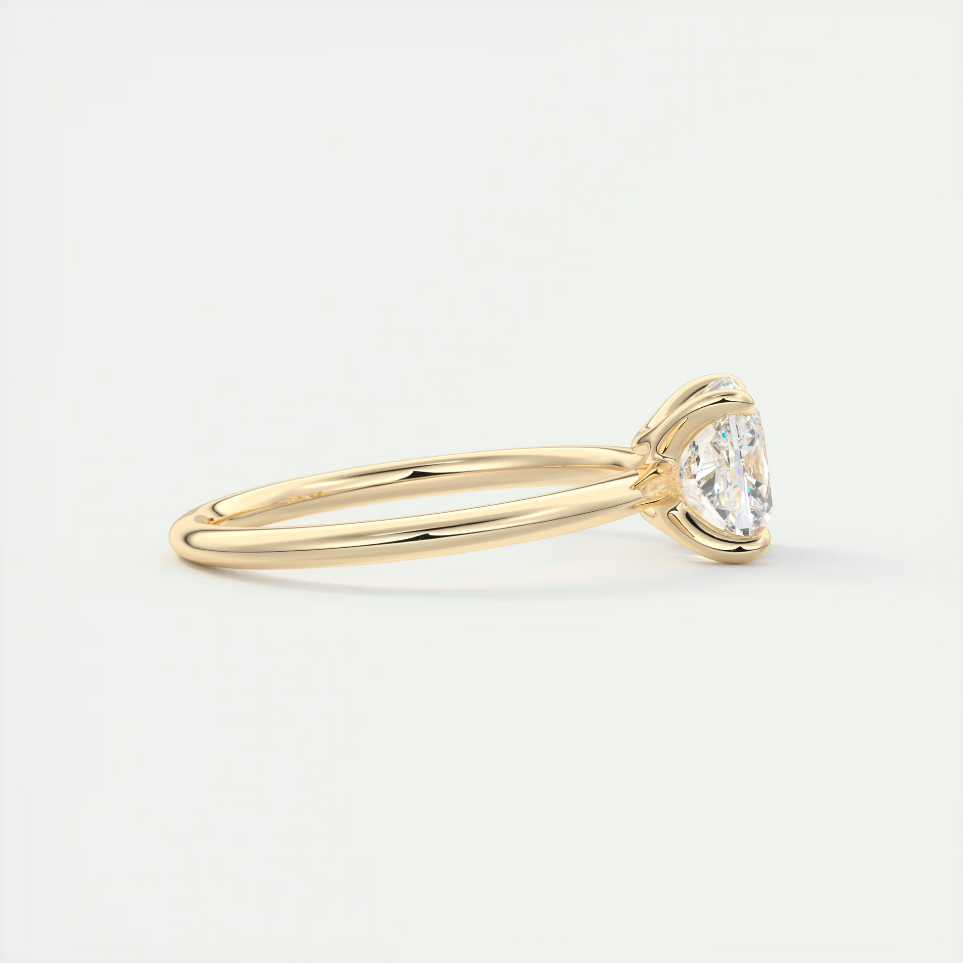 2 Carat Low Profile Cushion Solitaire