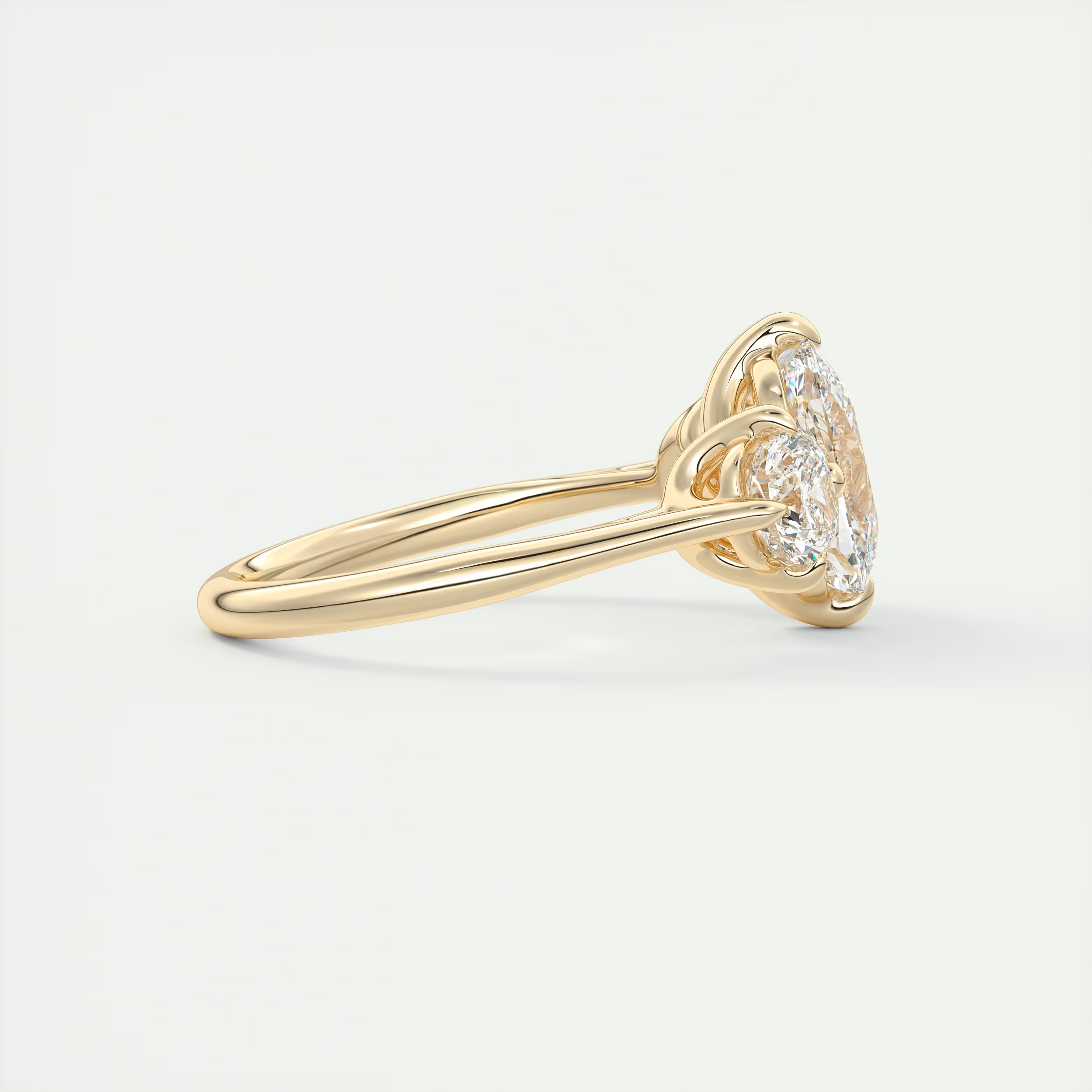 Symmetry 2 Carat Flush Stacking Cushion Three-Stone Engagement Ring