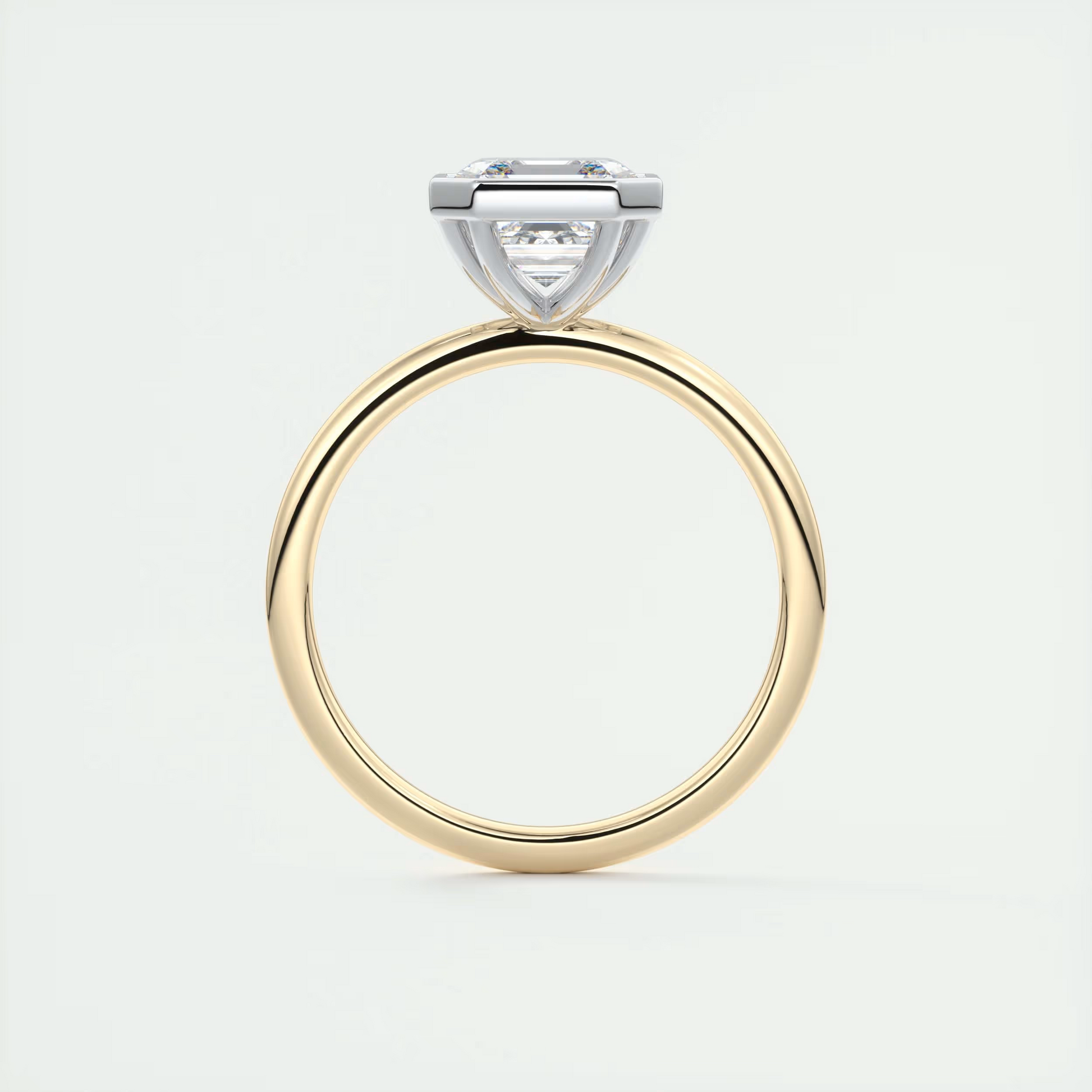 2 Carat Asscher Solitaire Bezel Set