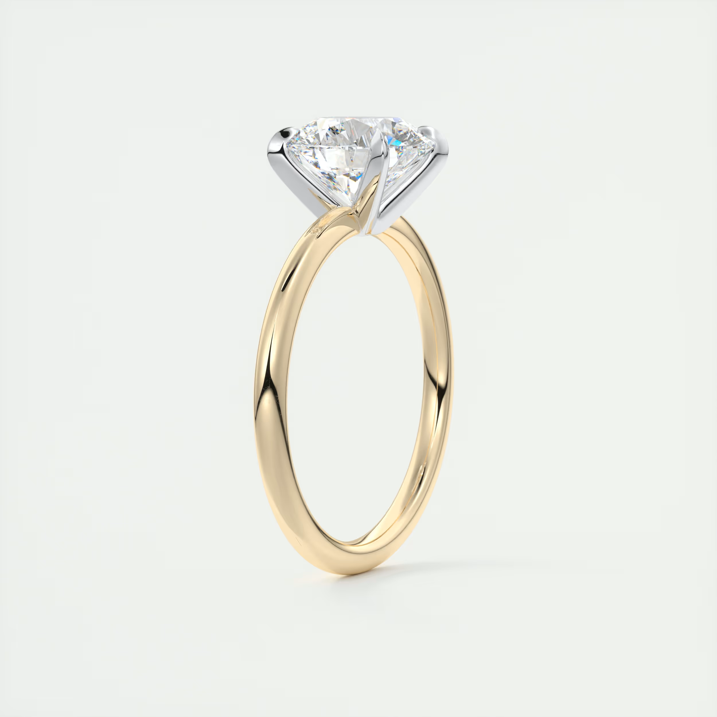 2 Carat Round – The Four Prong Solitaire