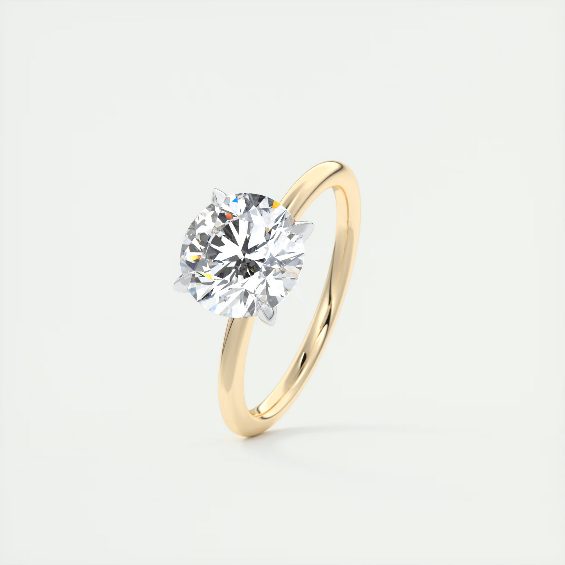 2 Carat Round – The Four Prong Solitaire